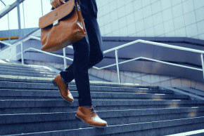 Business man in stairs 