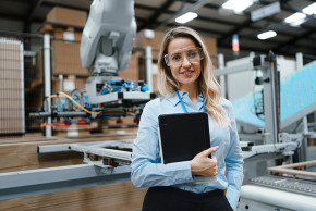 Woman holding a file